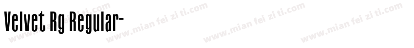 Velvet Rg Regular字体转换